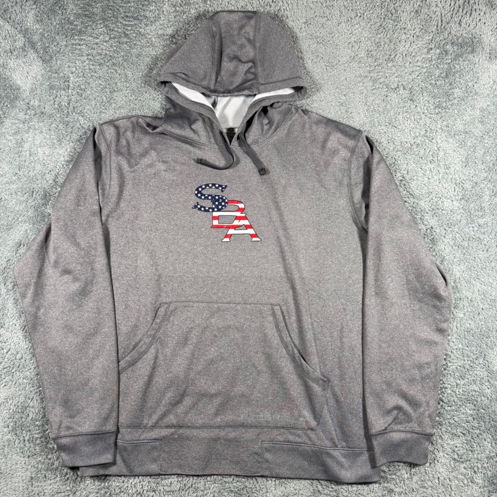 EvoShield Hoodie Mens XL Gray USA Theme Performance Sports Baseball Academy